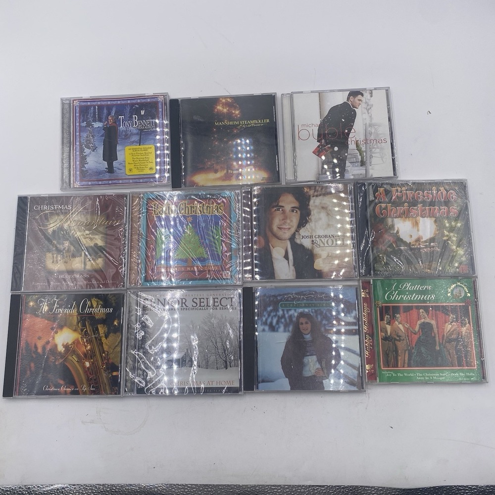 LOT OF 11 CHRISTMAS CD'S VARIOUS‎ ARTISTS MIXED MUSIC Mannheim Steamroller Etc